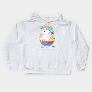 Bunny in the Easter egg Kids Hoodie